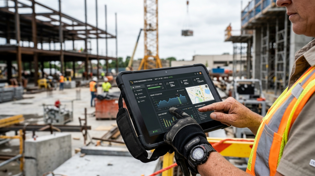 Close-up of construction project managers hands holding dig
